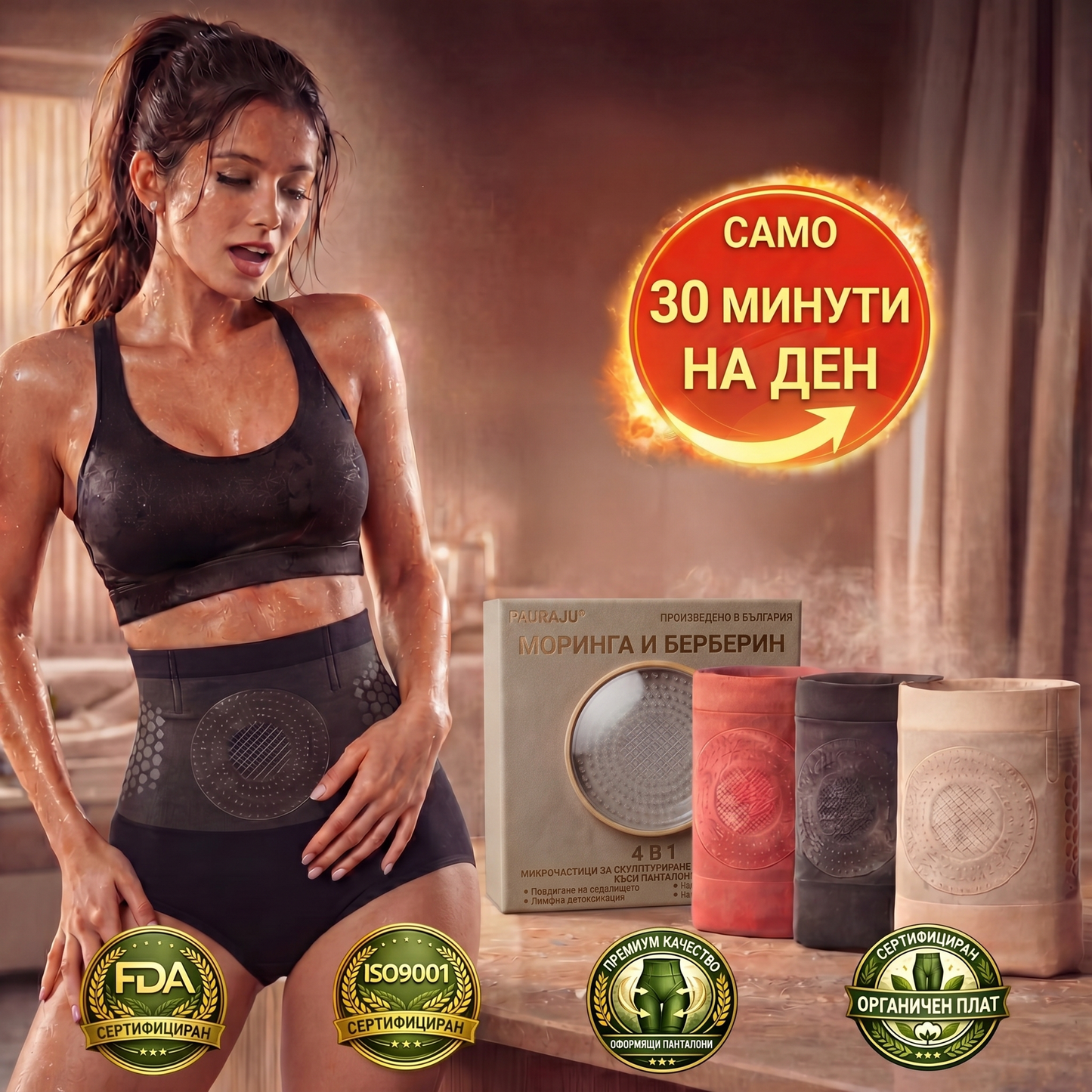 🎏Официален магазин на марката | 𝐏𝐀𝐔𝐑𝐀𝐉𝐔® 𝟐𝟎𝟐𝟔 МО𝐏ИНГ𝐀 И БЕРБЕРИН 𝟒 Б 𝟏 МИКРОЧАСТИЦИ ЗА СКУЛПТУРИРАНЕ И ИЗГАРЯНЕ НА МАЗНИНИ КЪСИ ПАНТАЛОНИ