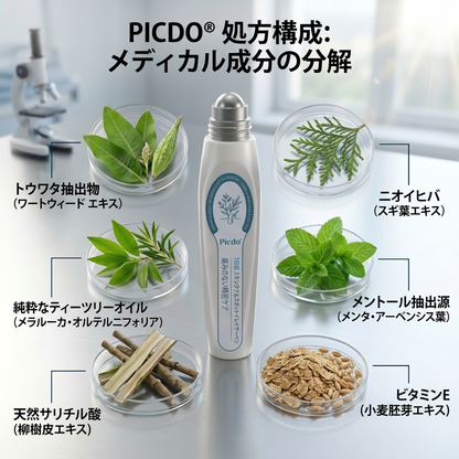 🍧公式ブランドストア  𝐏i𝐜𝐝o® 𝟕日間イボ&シミ消し(痛みも傷跡もゼロのローラーボール)